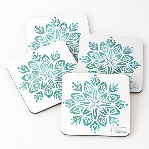 Item preview, Green Snowflake Mandala  designed and sold by Shaseldine.