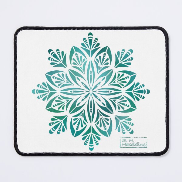 Item preview, Green Snowflake Mandala  designed and sold by Shaseldine.