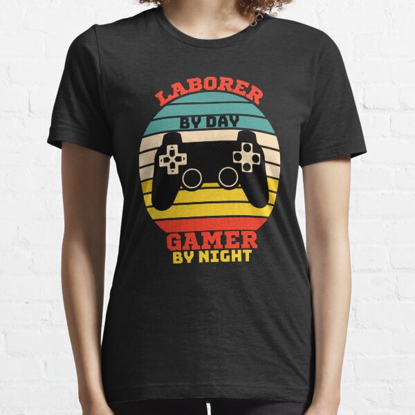 Funny Laborer Gaming Vintage - video games lovers Essential T-Shirt