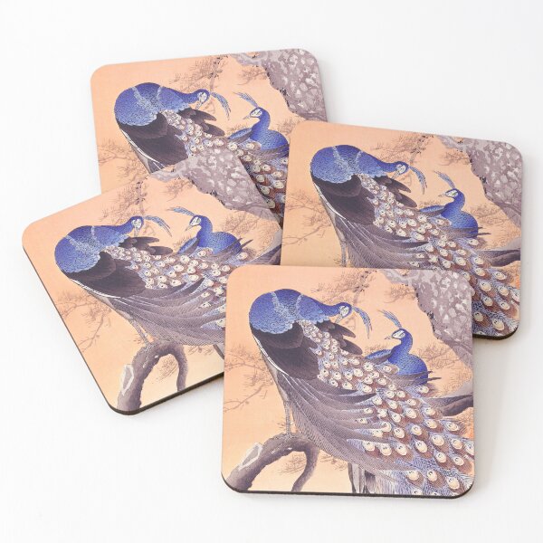 Item preview, Two peacocks on tree branch - Japanese art designed and sold by vanyadesign.