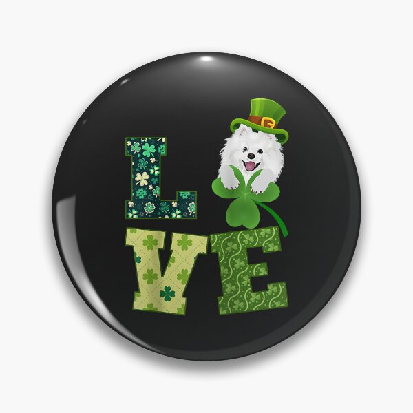 Item preview, American Eskimo Dog Shamrock St. Patricks Day Funny Irish Raglan Baseball Tee designed and sold by Corelli87.