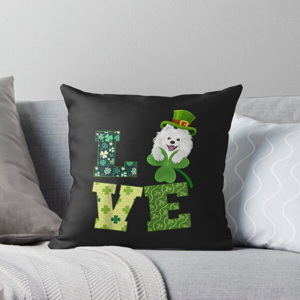 Item preview, American Eskimo Dog Shamrock St. Patricks Day Funny Irish Raglan Baseball Tee designed and sold by Corelli87.