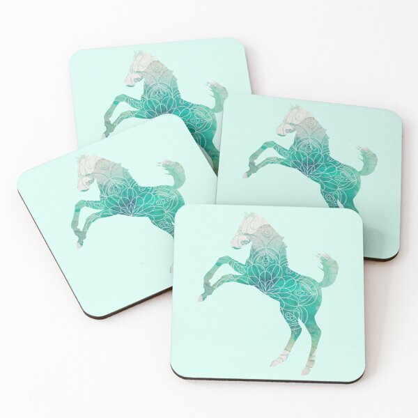 Item preview, Mustang Horse Mandala Lotus Flower designed and sold by SoccaTamam.