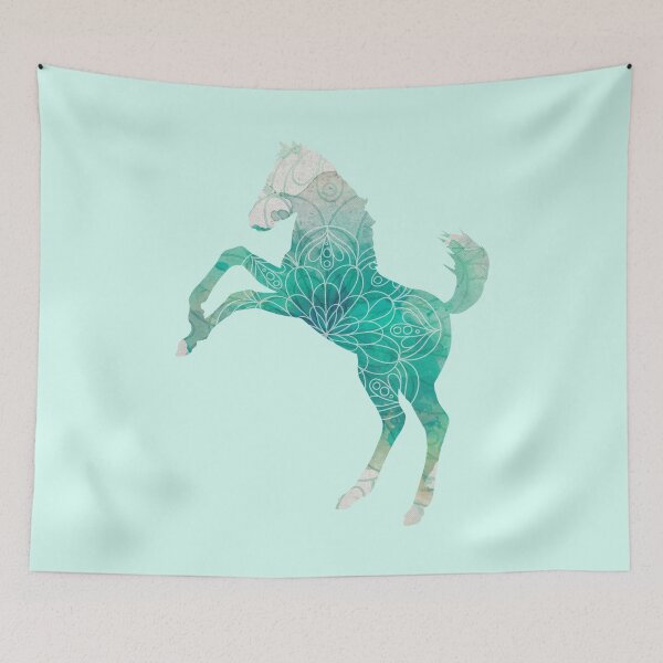 Item preview, Mustang Horse Mandala Lotus Flower designed and sold by SoccaTamam.