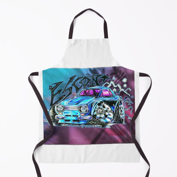 Item preview, cartoon blue racing retro escort MK1 classic ford designed and sold by vallertine.
