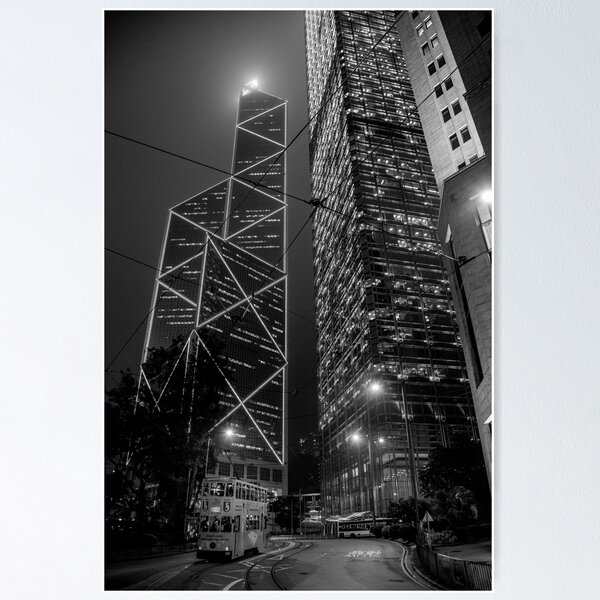 Item preview, Hong Kong China Bank of China Building at Night in Central designed and sold by headtosocks.