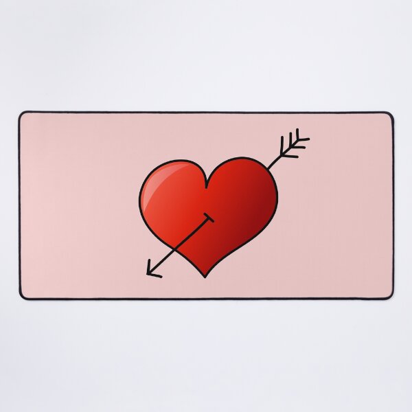 Item preview, Heart with arrow doodle - Cute hand drawn red heart designed and sold by pixxart.