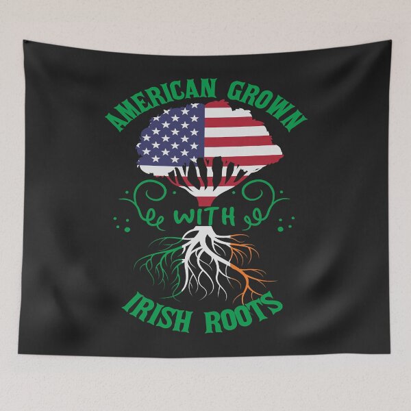 Item preview, American Grown Irish Roots Ireland Flag America Flag Sweatshirt designed and sold by Corelli87.