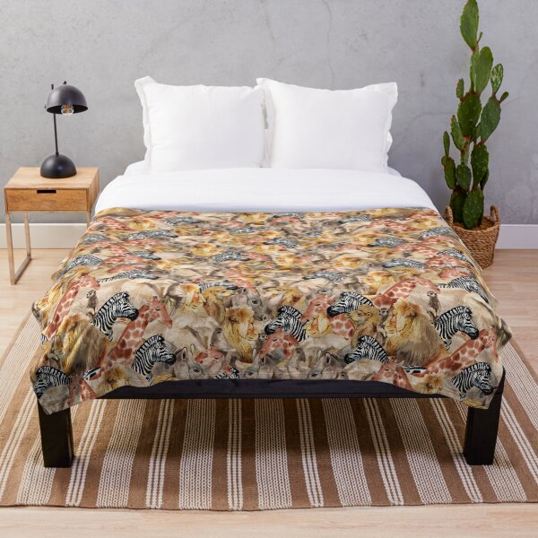 Aperçu de l'œuvre Aquarelle Animaux Africains Savane Serengeti Modèle créée et vendue par Youpattern.