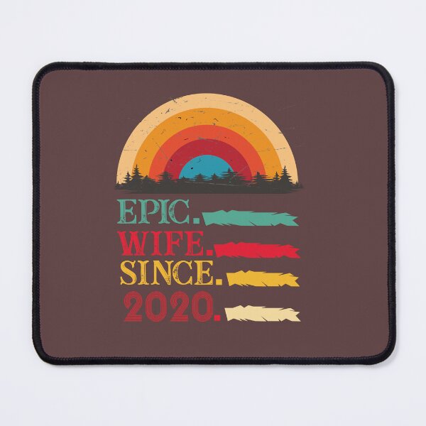 Item preview, epic wife since 2020, 2nd wedding anniversary, Epic Wife Since 2020 t-shirt, Custom T-shirt,2nd,3rd,4th,5th,6th,7th,8th,9th,10th,20th,30th,40th,50th,60th designed and sold by SimoSaladain.
