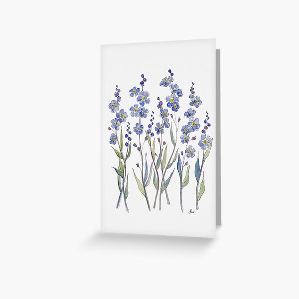 Item preview, Blue Forget Me Not Blooms designed and sold by JRoseDesign.