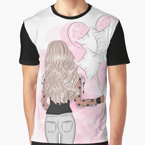 beautiful girl with balloons blonde Graphic T-Shirt