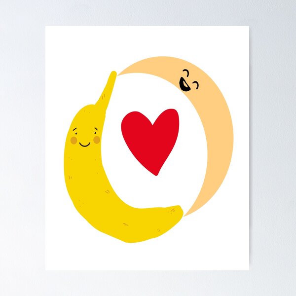 Banana moon at the night sky Art Print by Choka by Eyal Segal - X-Small