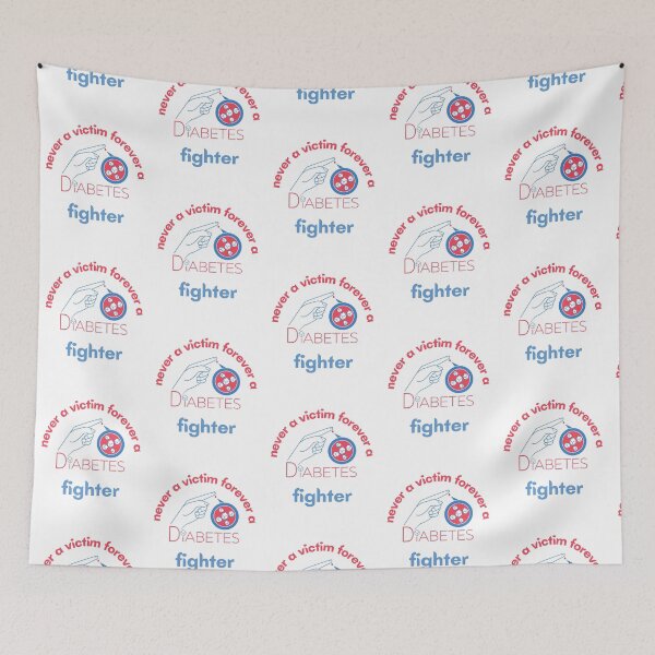 Item preview, never a victim forever a diabetes fighter  designed and sold by Infinite Feeling Shop.