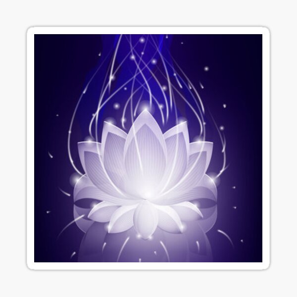 Item preview, glowing white lotus designed and sold by ritusdesigns.