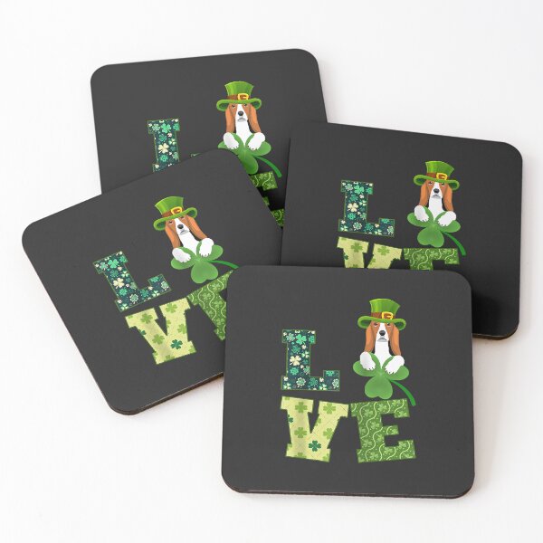 Item preview, Basset Hound Dog Shamrock St. Patricks Day Funny Irish Raglan Baseball Tee designed and sold by Corelli87.