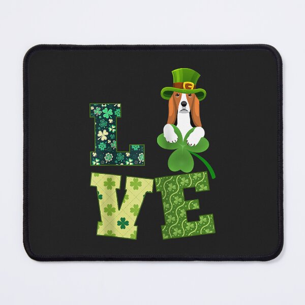 Item preview, Basset Hound Dog Shamrock St. Patricks Day Funny Irish Raglan Baseball Tee designed and sold by Corelli87.
