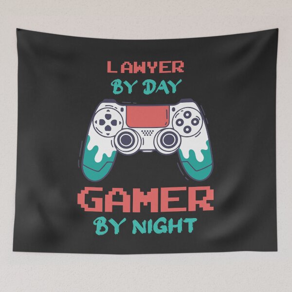 Item preview, Lawyer By Day Gamer By Night - Funny Lawyer quote gift idea For Men and Women designed and sold by Mmmm3344.