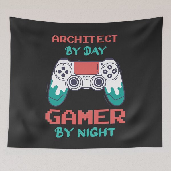 Item preview, Architect By Day Gamer By Night - Funny Architect quote gift idea For Men and Women designed and sold by Mmmm3344.