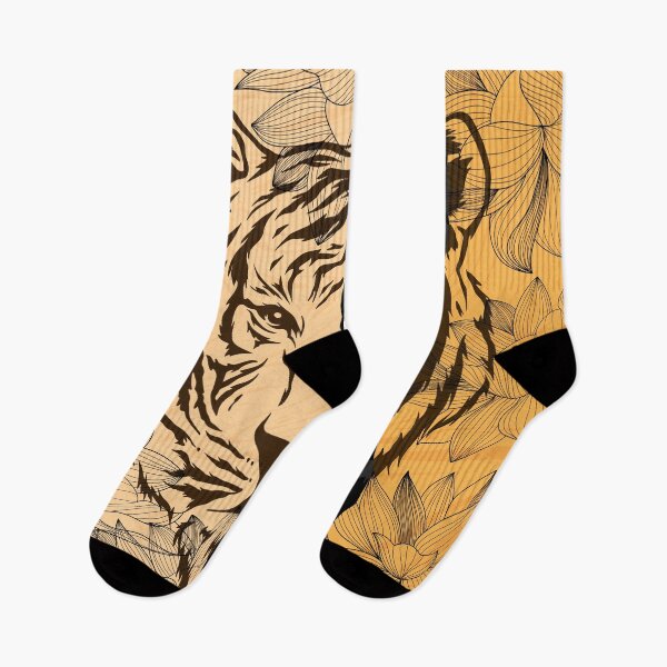 Item preview, Vintage Retro Tiger with Flowers  designed and sold by NawalMagdy.