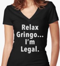 Relax Gringo Women's Fitted V-Neck T-Shirt