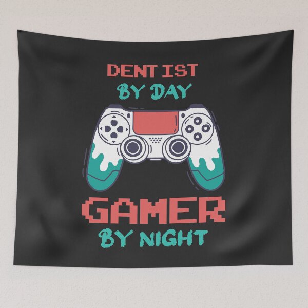 Item preview, Dentist By Day Gamer By Night - Funny Dentist quote gift idea For Men and Women designed and sold by Mmmm3344.