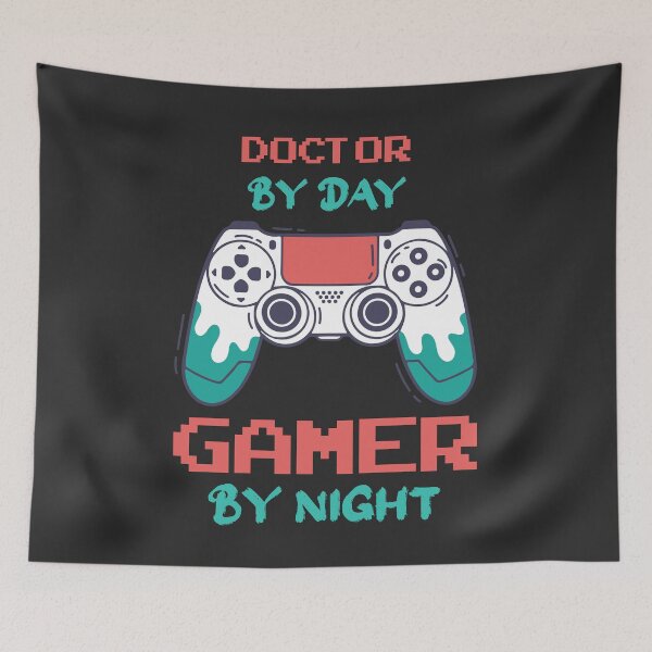 Item preview, Doctor By Day Gamer By Night - Funny Doctor quote gift idea For Men and Women designed and sold by Mmmm3344.