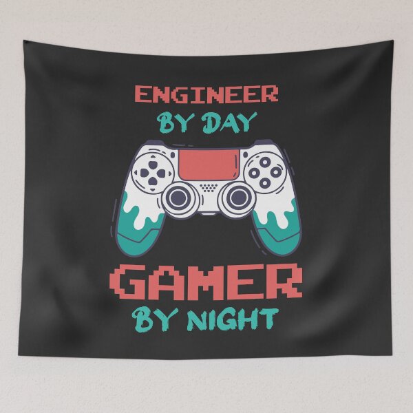 Item preview, Engineer By Day Gamer By Night - Funny Engineer quote gift idea For Men and Women designed and sold by Mmmm3344.