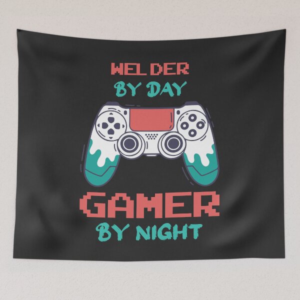 Item preview, Welder By Day Gamer By Night - Funny Welder quote gift idea For Men and Women designed and sold by Mmmm3344.