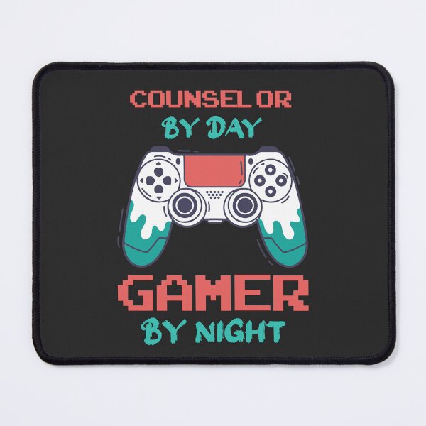 Item preview, Counselor By Day Gamer By Night - Funny Counselor quote gift idea For Men and Women designed and sold by Mmmm3344.