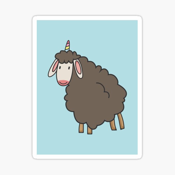 Here is Unicorn Sheep! Sticker for Sale by Kanchan1987