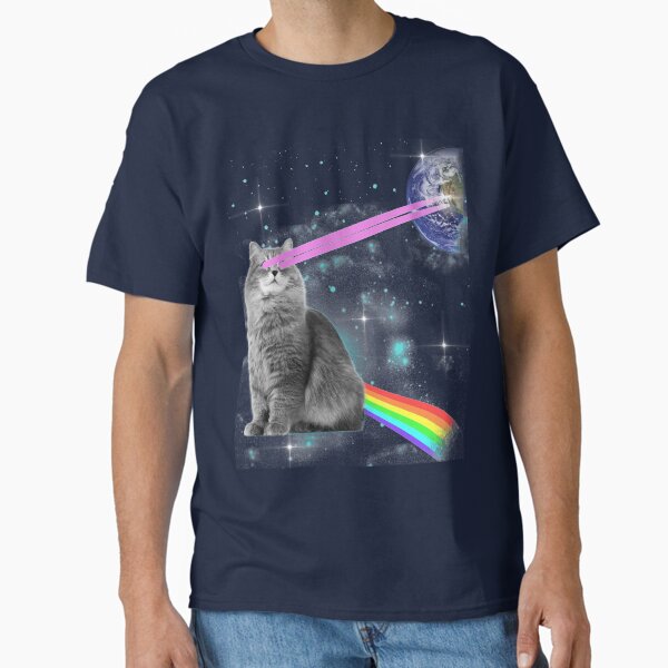 Artikel-Vorschau von Weltraum-Regenbogen Kitty Cat Laser Augen auf der Erde, designt und verkauft von JakeRhodes.