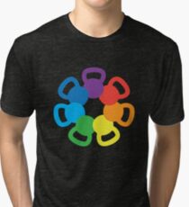 Camiseta de tejido mixto Rainbow Kettlebell