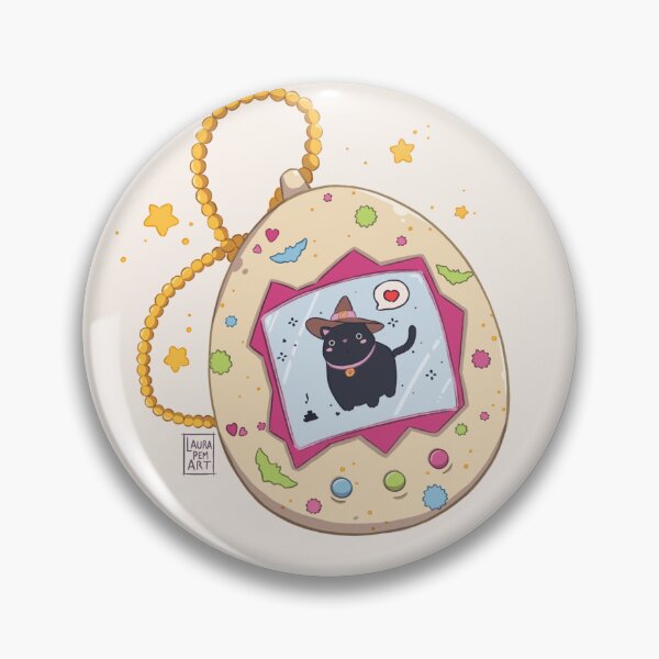 Item preview, Witch tamagotchi cat designed and sold by LauraPemArt.