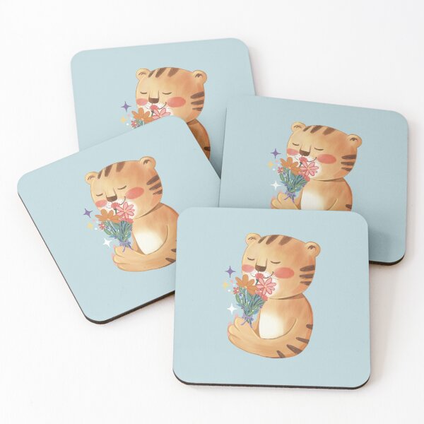 Item preview, Tiger With Flowers Cute designed and sold by Yunipop.