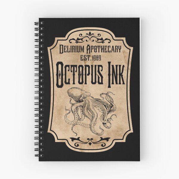 Item preview, Octopus Ink potion label designed and sold by Haus of Delirium.