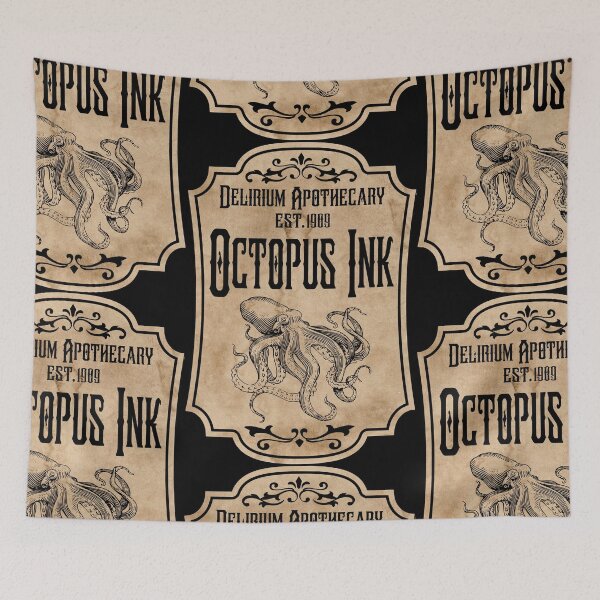 Item preview, Octopus Ink potion label designed and sold by Haus of Delirium.