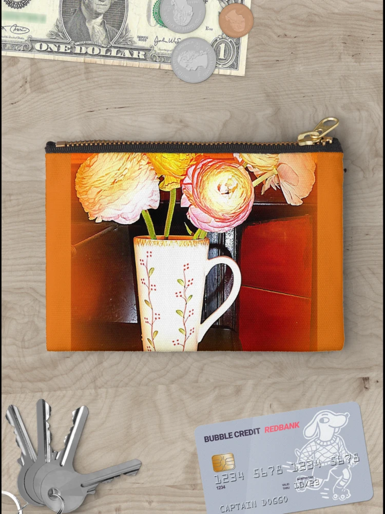 Thumbnail 3 of 4, Zipper Pouch, Mug With Ranunculus designed and sold by Fara.