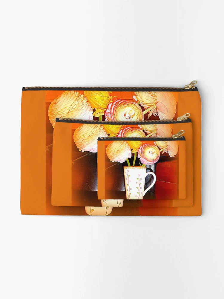 Thumbnail 2 of 4, Zipper Pouch, Mug With Ranunculus designed and sold by Fara.