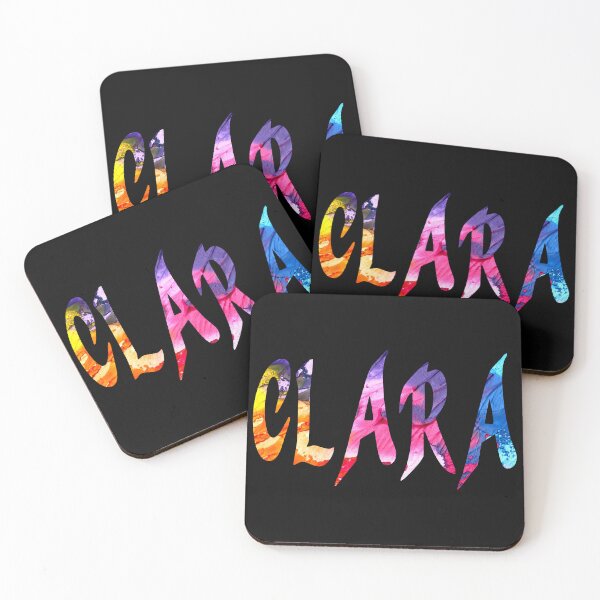 Item preview, Clara text name colourful design designed and sold by Areashor.