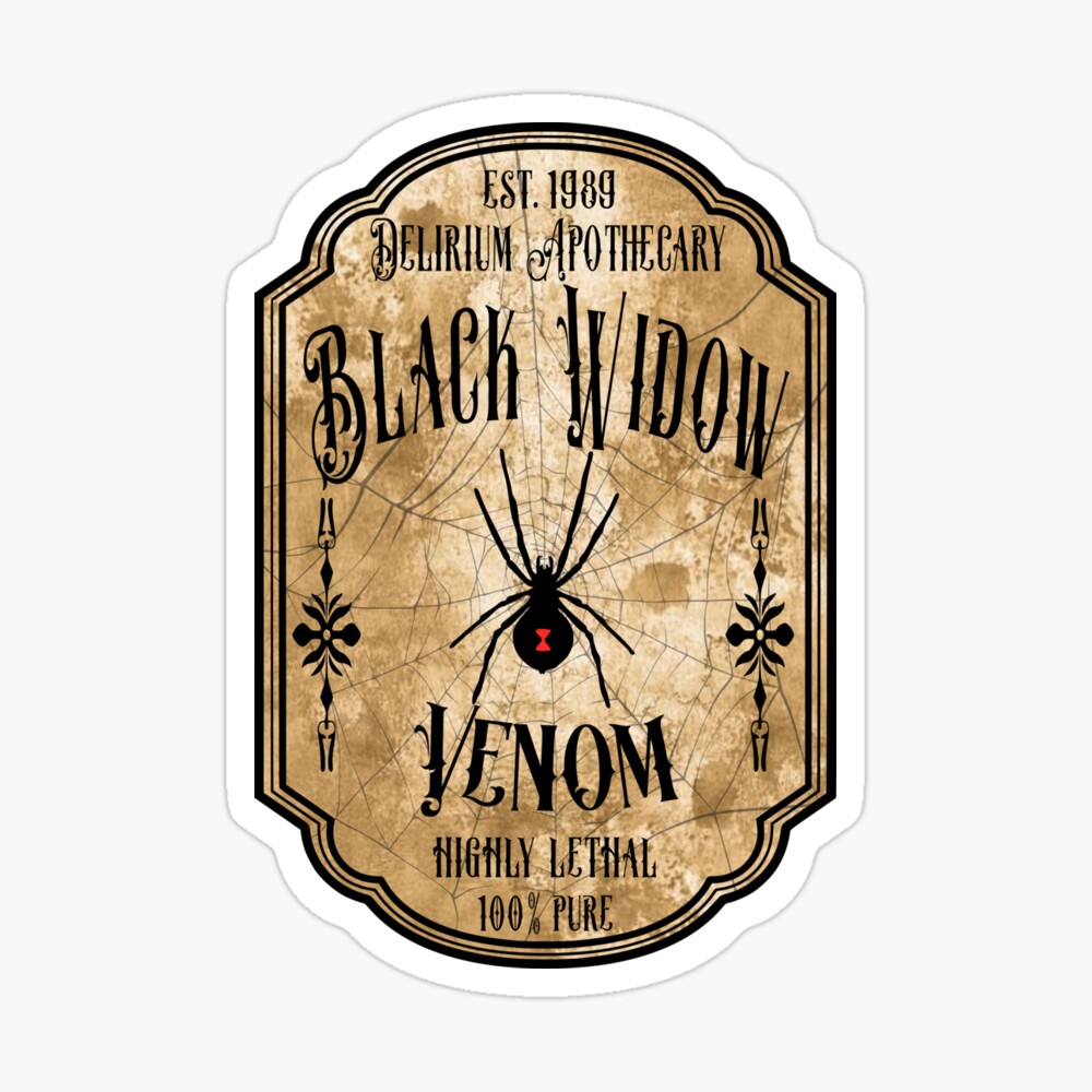 Black Widow Venom label