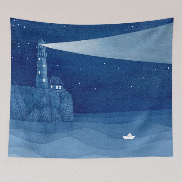Item preview, Lighthouse, small house & paperboat designed and sold by VApinx.