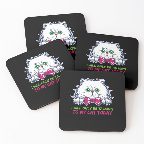 Item preview, Funny I Will Only Be Talking To My Cat Today Cats owner designed and sold by BELASKRI STORE.