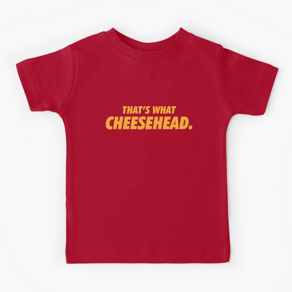 darklordpug Green Bay Retro Mascot Cheese Head Man Kids T-Shirt