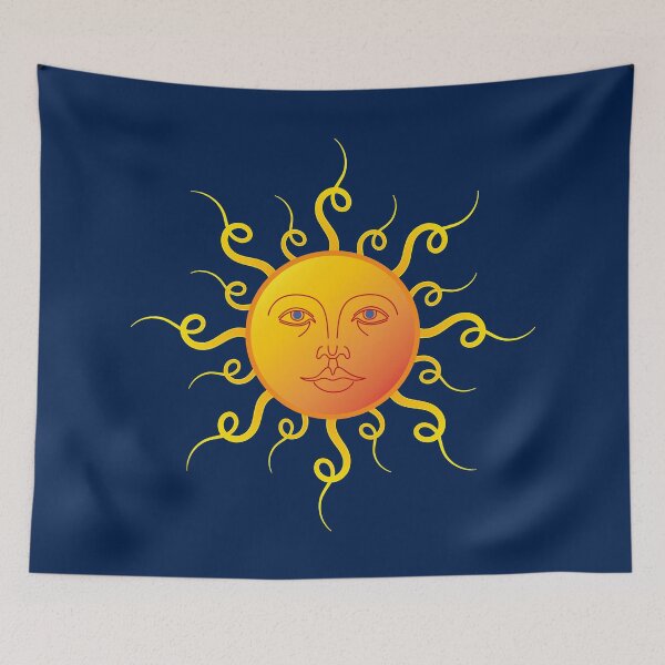 Item preview, Red Yellow Sun Face Mati designed and sold by Yiorgos Designs.