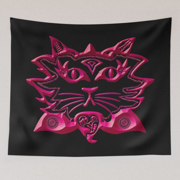 Item preview, WHEN A FUNNY AND FRIENDLY TATTOOED CAT KISSES A LOTUS FLOWER. designed and sold by Ralek.
