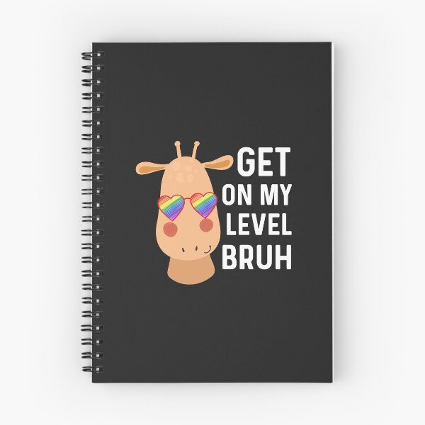 Item preview, Funny Gay Pride Stuff Teen LGBT Giraffe Get On My Level Bruh Pullover Hoodie designed and sold by Corelli87.