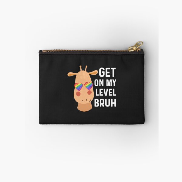 Item preview, Funny Gay Pride Stuff Teen LGBT Giraffe Get On My Level Bruh Pullover Hoodie designed and sold by Corelli87.