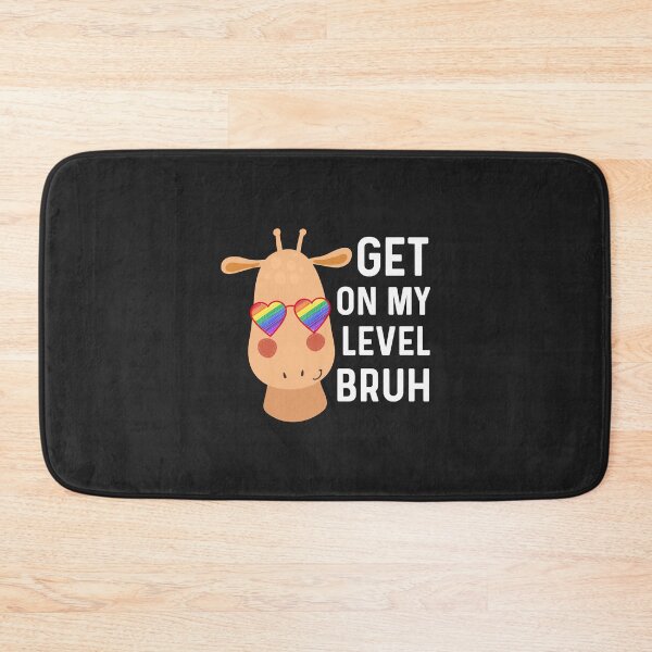 Item preview, Funny Gay Pride Stuff Teen LGBT Giraffe Get On My Level Bruh Pullover Hoodie designed and sold by Corelli87.