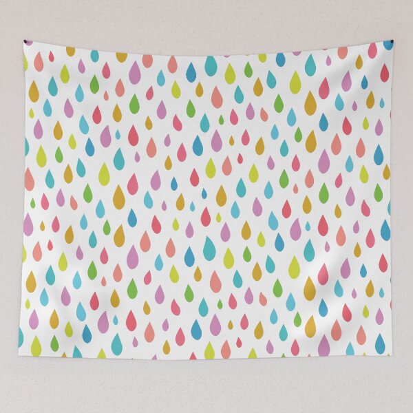 Item preview, Bright rainbow raindrops pattern  designed and sold by Yasminepatterns .